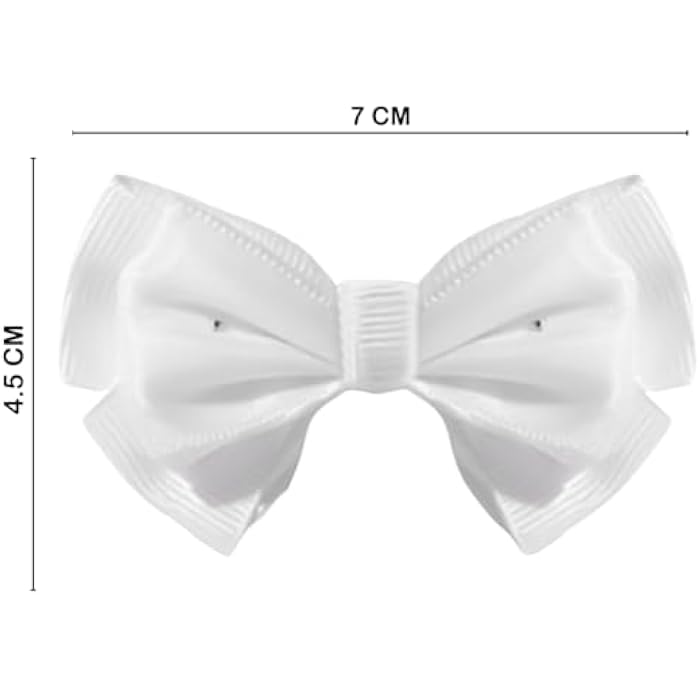 White Hair Clip - Set Of 6 Pieces, 4 Small Size & 2 Medium Size, For Girls School Uniform, Durable & Non-Slip Design - Image 2